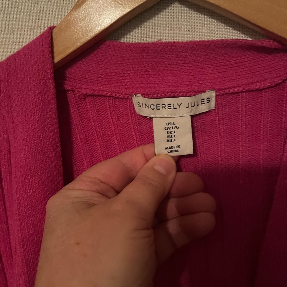 Sincerely Jules Cropped Cardigan Size L - Picture 3 of 5